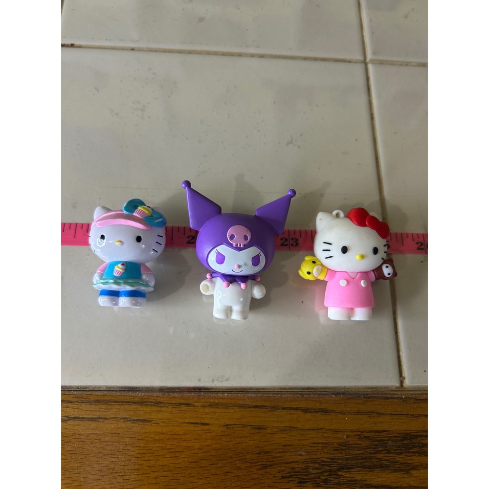 Sanrio Jazwares Hello Kitty Kuromi Mini Figure Lot 3pc 2024 Collectible Toys
